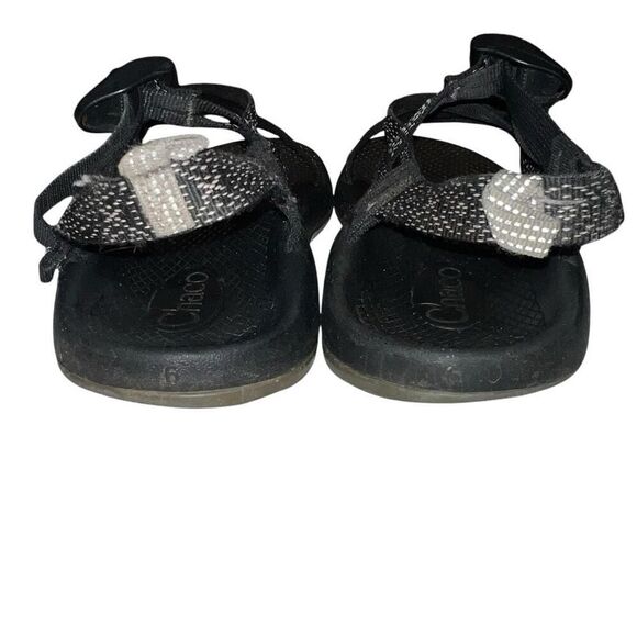 Chaco ZX3 Womens Size 9 Black White Three Strap Classic Toe Loop Sport Sandals - Picture 5 of 11